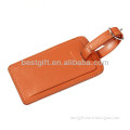 orange leather cover top quality luggage tag